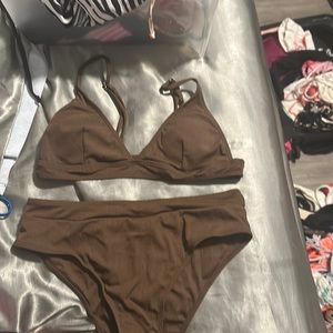 Shein Brown Swimsuit, High leg